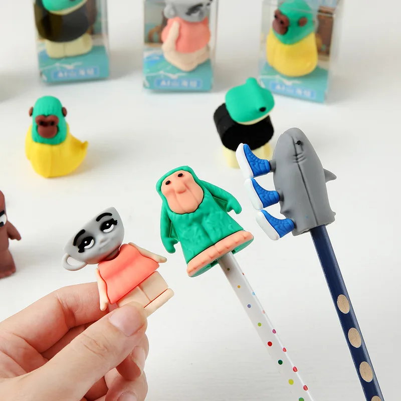 6/24pcs Italian Brainrot Ai Animals Pencil Sharpener Cute Tungtungtungsahur Tralalelotralala Student Pencil Sharpener Stationery thumbnail 3