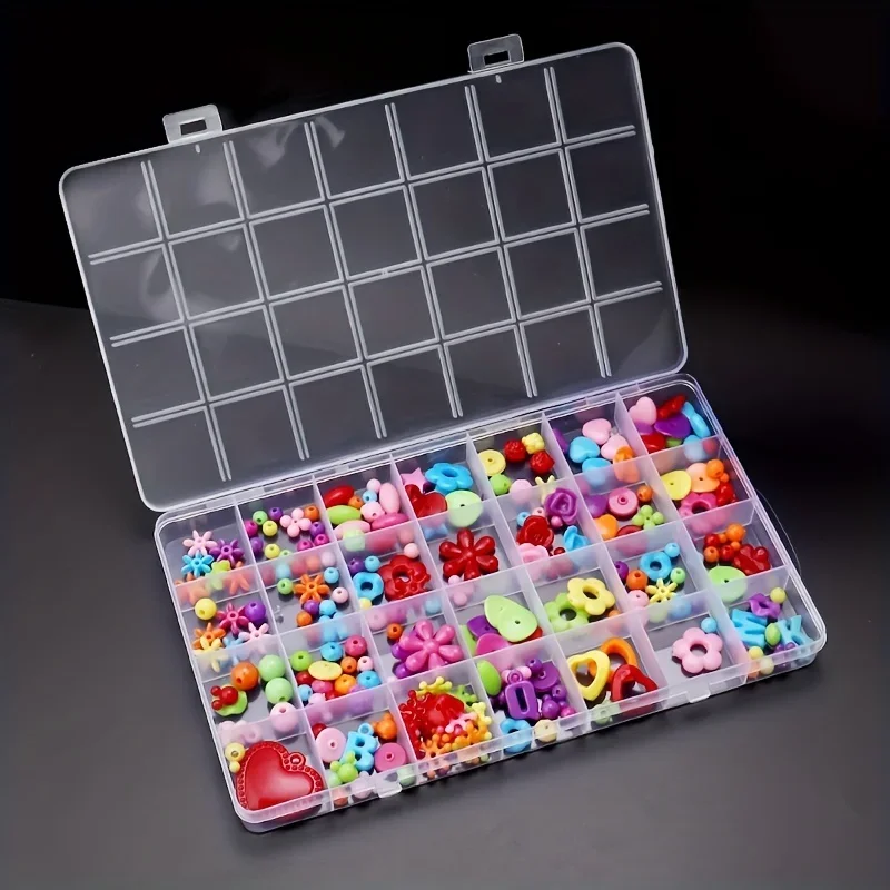 Practical 24/28 Grid Compartment Plastic Transparent Storage Box Earring Bead Screw Holder Case Display Home Organizer Container thumbnail 6