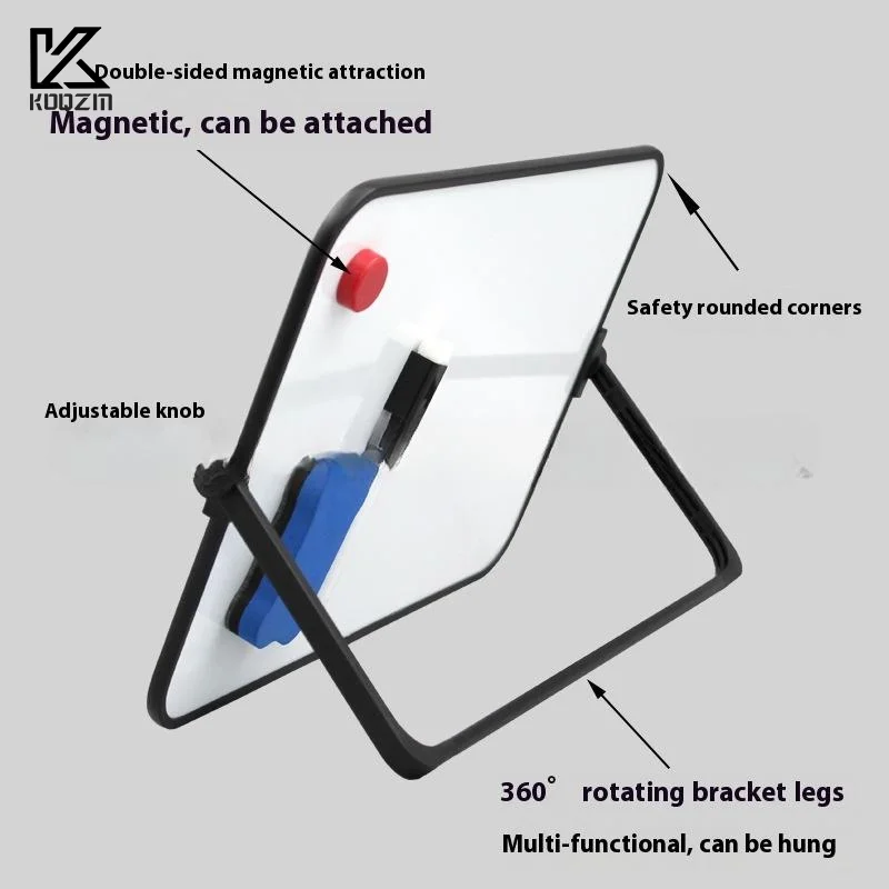 Portable  Magnetic Double-Sided Whiteboard-Erasable With Pen & Eraser,For Home Office Classroom Notes, Teaching & Presentations