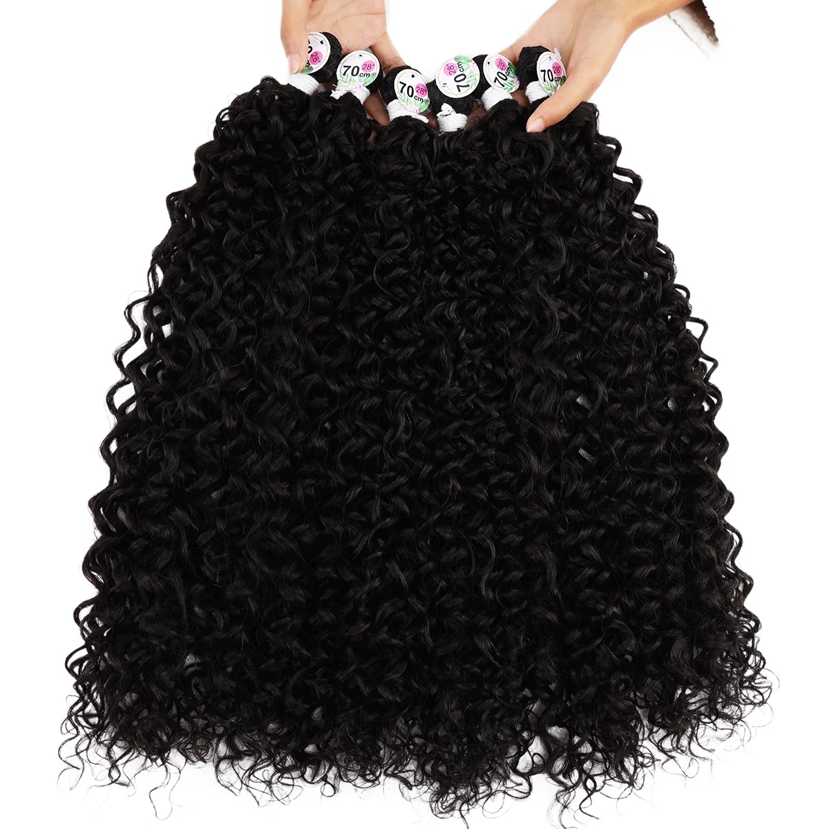 24-28inch Short And Elastic Synthetic Curly Hair Bundles Water Wave Hair Extension For Women Suitable For Daily Holiday Wear thumbnail 2
