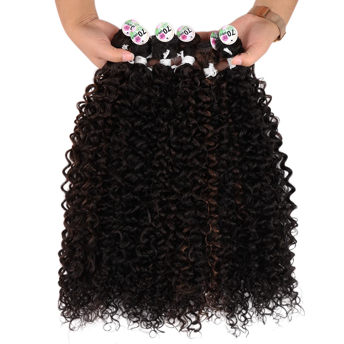 24-28inch Short And Elastic Synthetic Curly Hair Bundles Water Wave Hair Extension For Women Suitable For Daily Holiday Wear thumbnail 3