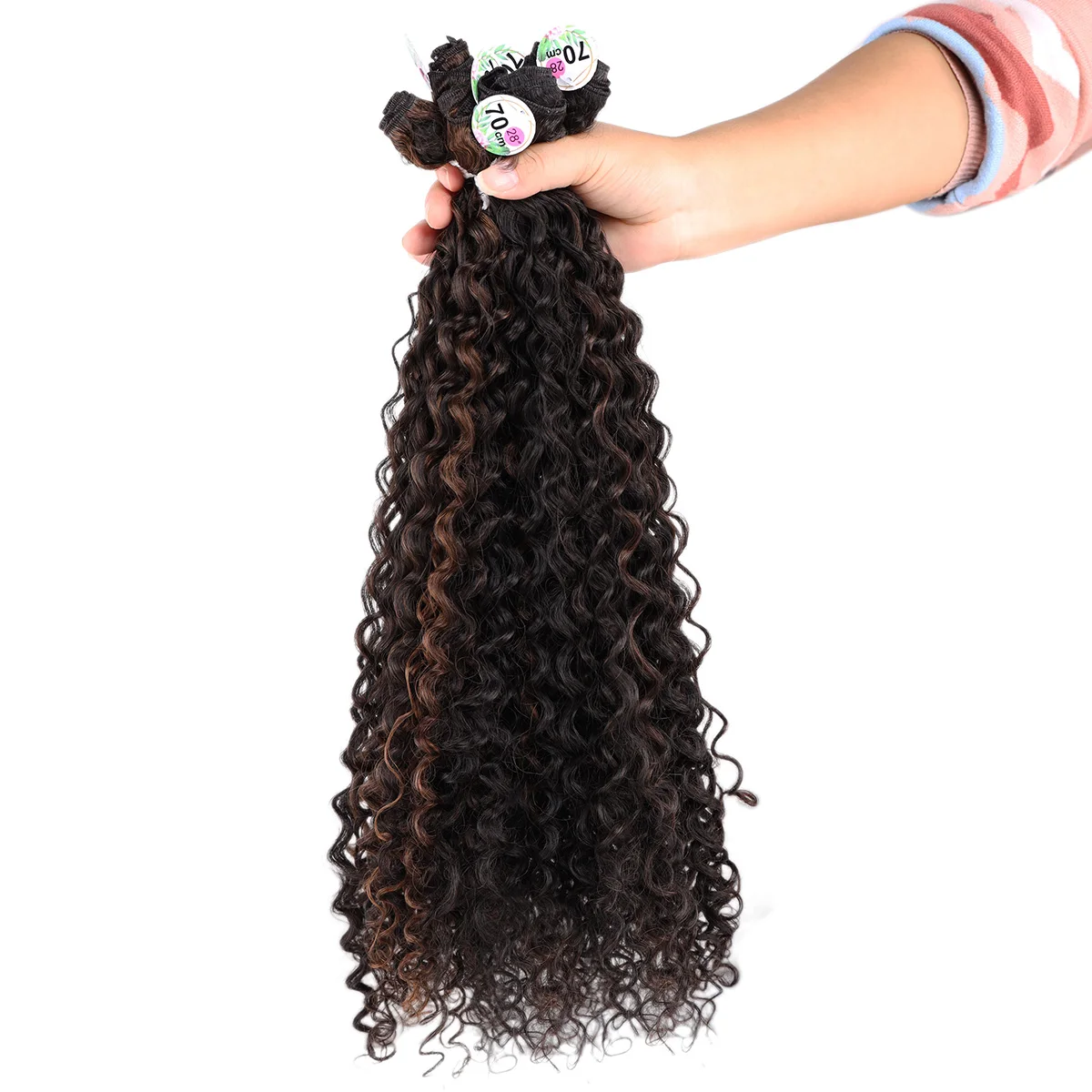 24-28inch Short And Elastic Synthetic Curly Hair Bundles Water Wave Hair Extension For Women Suitable For Daily Holiday Wear thumbnail 4