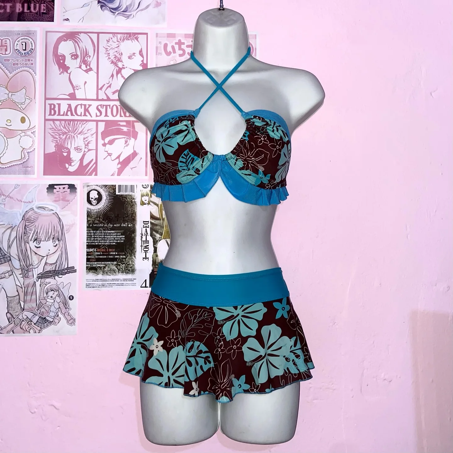 Sexy Hottie Print Laced Up Backless Bikini 2 Piece Set Women Split Swimsuit Beach Bikini 2025 New Summer Swimwear Bikinis Set thumbnail 6