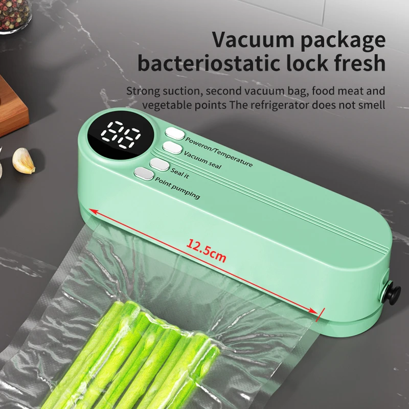 Charging Mini Wireless Fully Automatic Vacuum Sealing Machine Household Small Portable Food Packaging Plastic Sealing Machine thumbnail 2