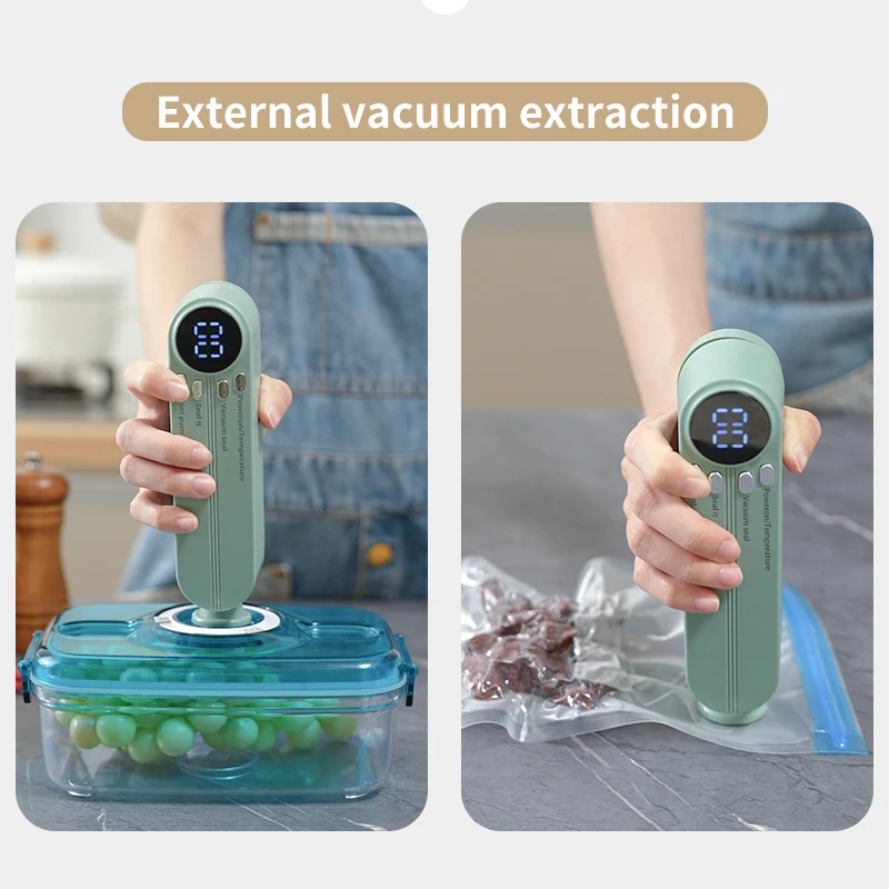 Charging Mini Wireless Fully Automatic Vacuum Sealing Machine Household Small Portable Food Packaging Plastic Sealing Machine thumbnail 5