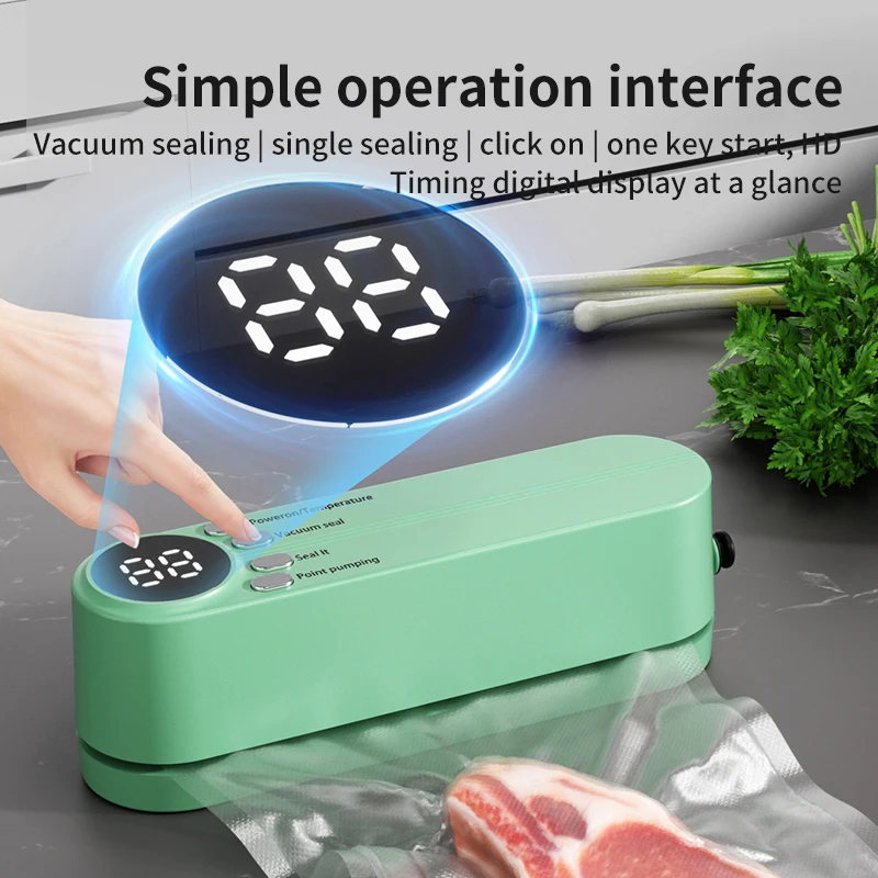 Charging Mini Wireless Fully Automatic Vacuum Sealing Machine Household Small Portable Food Packaging Plastic Sealing Machine thumbnail 3