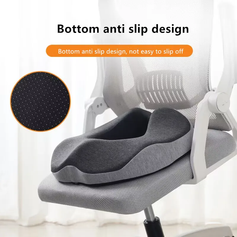 Ergonomic Memory Foam Donut Seat Cushion,Office Comfort Pillow for Cailbone Pain, Bed Sores, Hemorrhoids, Sciatica  ﻿