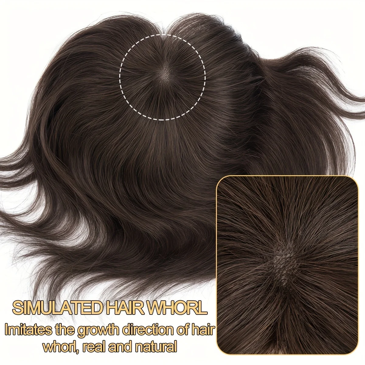 Men'S Toupee Real Human Hair Soft Thin Skin Mens Hairpieces Hair Replacement System For Slight Hair Loss thumbnail 4