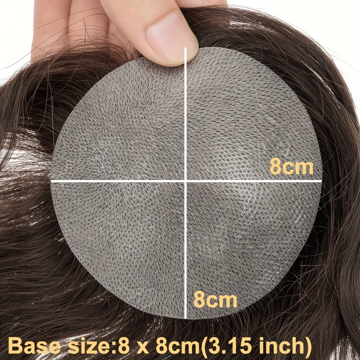 Men'S Toupee Real Human Hair Soft Thin Skin Mens Hairpieces Hair Replacement System For Slight Hair Loss thumbnail 6