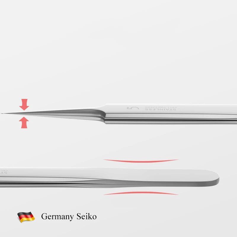 German Ultra-fine Cell Pimples  Blackhead Clip Tweezers Beauty Salon Special Scraping & Closing Artifact Acne Needle Tool thumbnail 5
