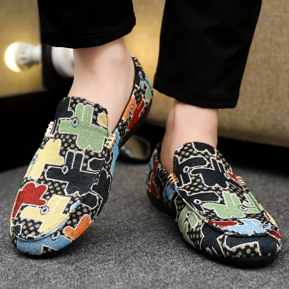 2025 Spring/Autumn Collection Fashionable Men's Loafers Colour-Blocked Versatile Work Shoes Avant-Garde Student Footwear thumbnail 6