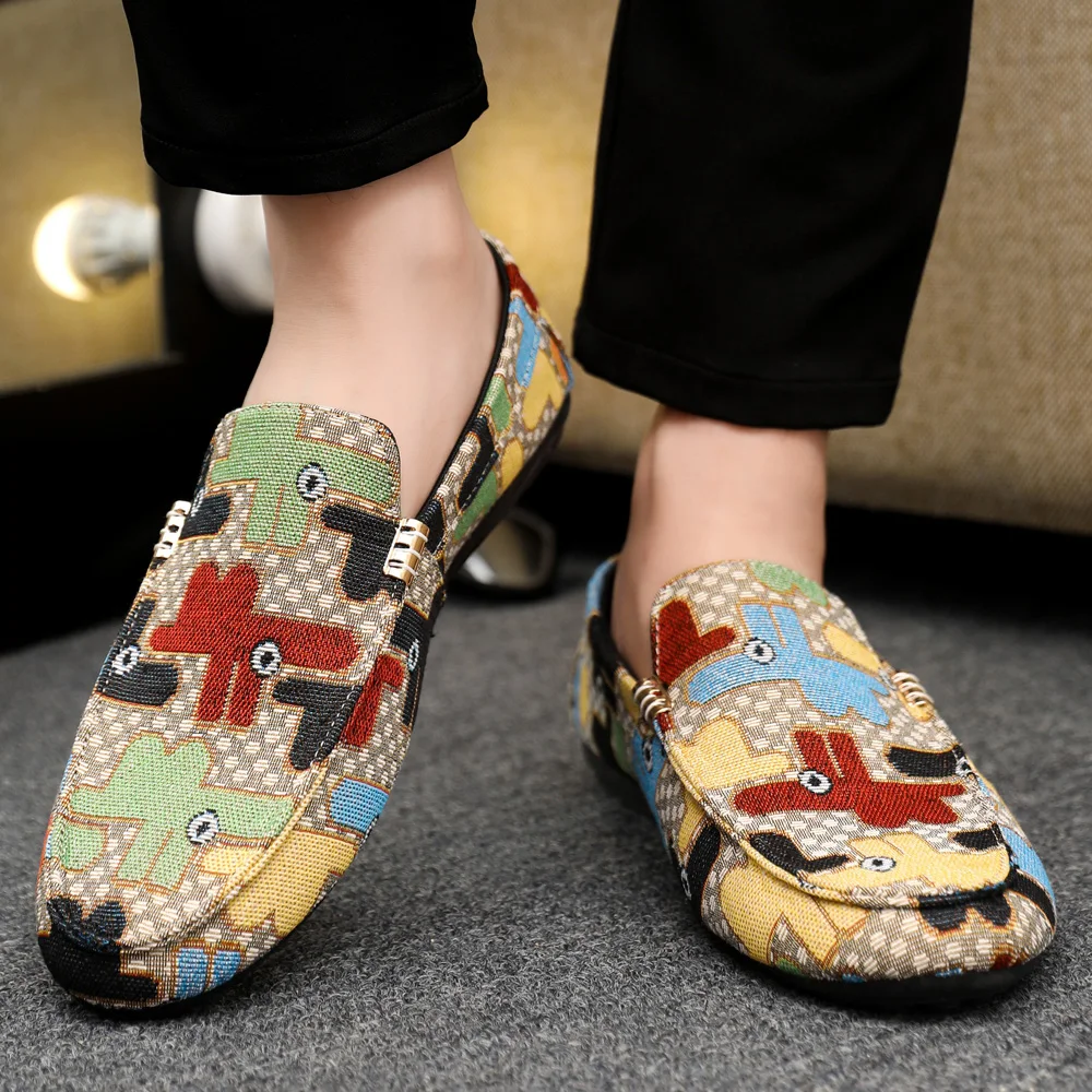 2025 Spring/Autumn Collection Fashionable Men's Loafers Colour-Blocked Versatile Work Shoes Avant-Garde Student Footwear thumbnail 2