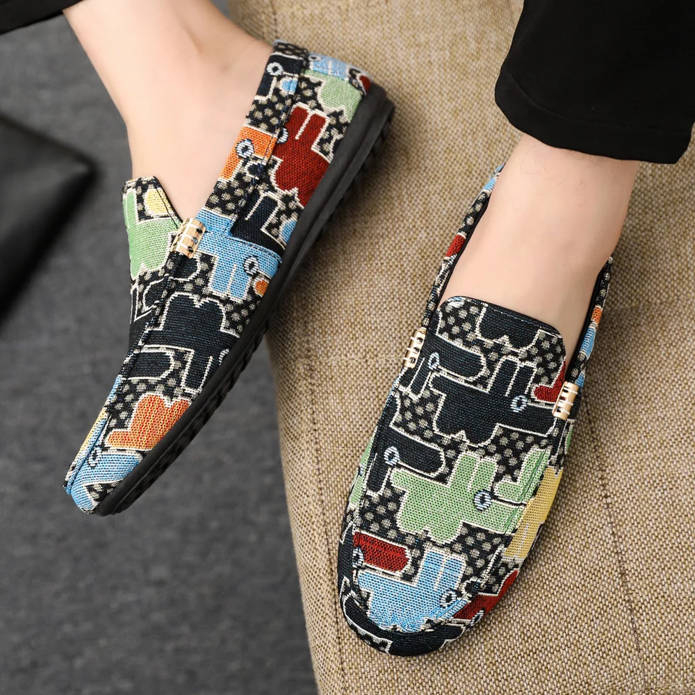 2025 Spring/Autumn Collection Fashionable Men's Loafers Colour-Blocked Versatile Work Shoes Avant-Garde Student Footwear thumbnail 4