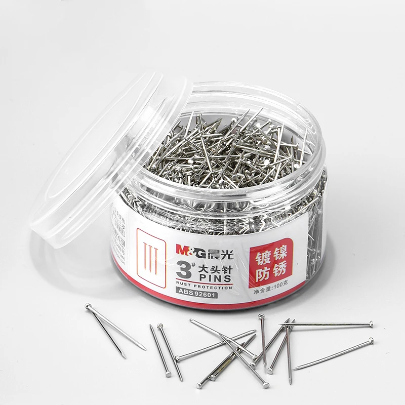 M&G Pushpins with Stainless Steel Heads and Steel Tips Safe for Corkboards, Maps, and Office/School Supplies thumbnail 5