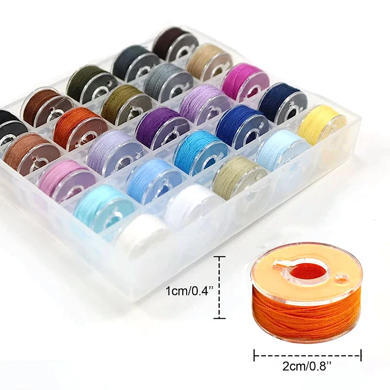 25/36 Colors Set Bobbin Thread Polyester Thread Spools Sewing Machine Bobbins With Storage Box For Embroidery Sewing Accessories thumbnail 5