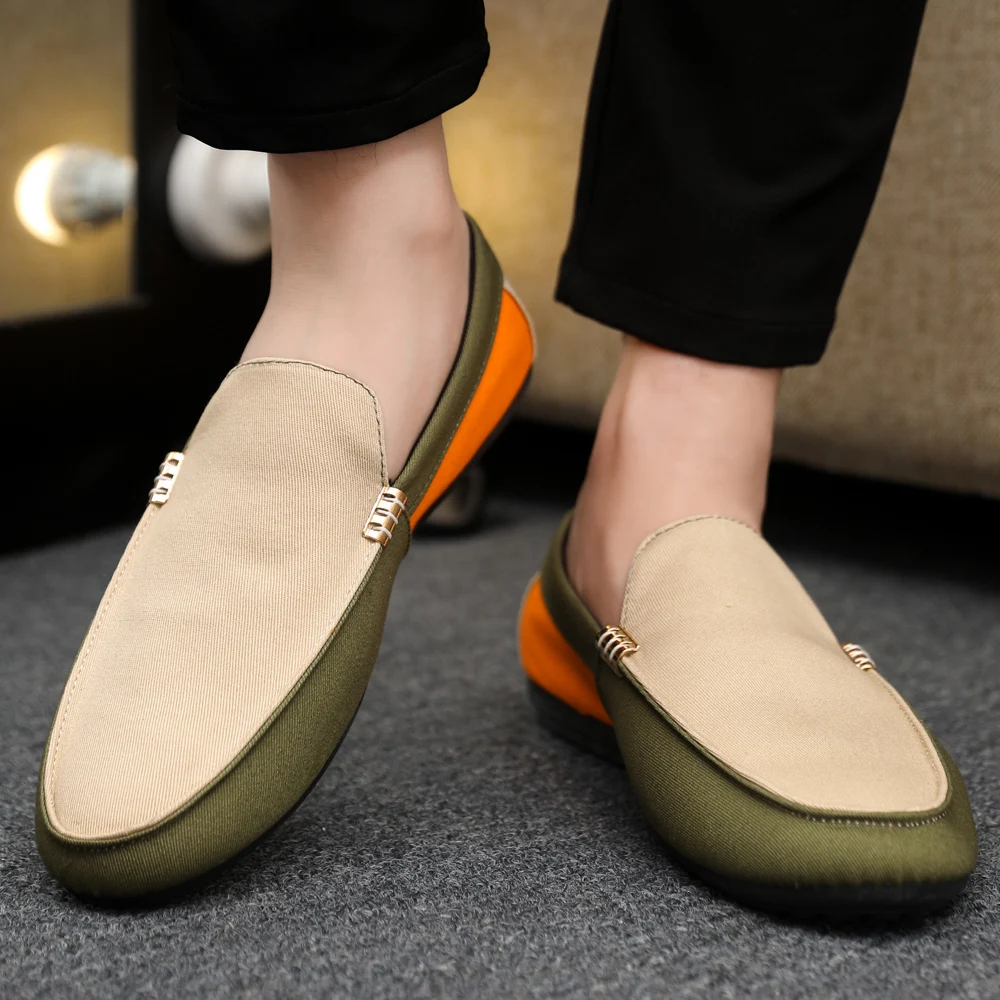 2025 Spring/Autumn New Arrivals: Fashionable Men's Shoes Large Colour Block Patchwork Loafers Versatile Stylish  Student Shoes thumbnail 2