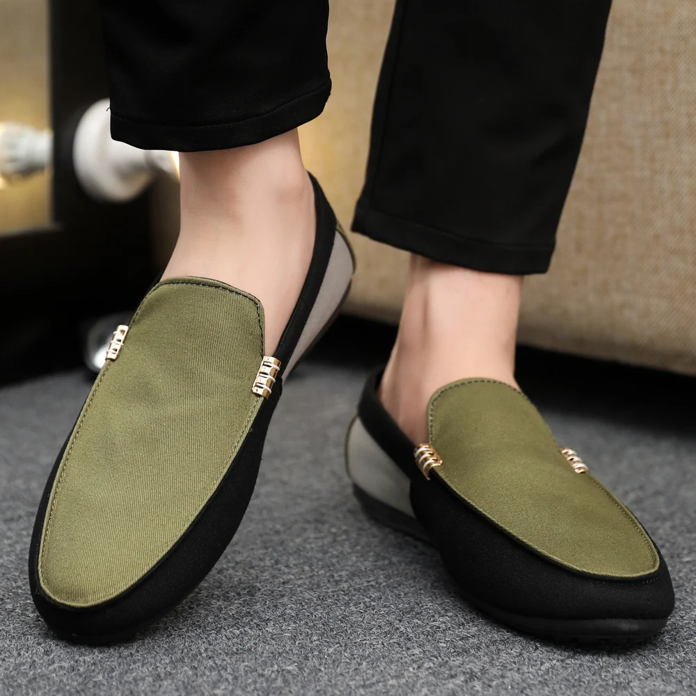 2025 Spring/Autumn New Arrivals: Fashionable Men's Shoes Large Colour Block Patchwork Loafers Versatile Stylish  Student Shoes thumbnail 4
