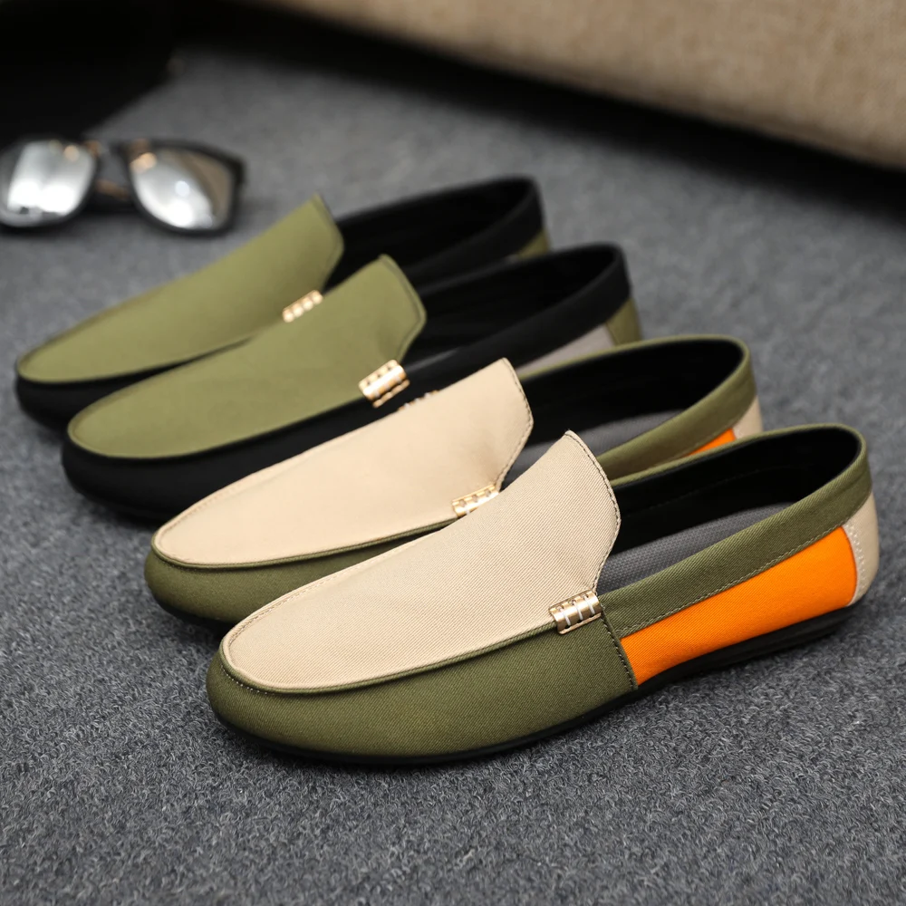2025 Spring/Autumn New Arrivals: Fashionable Men's Shoes Large Colour Block Patchwork Loafers Versatile Stylish  Student Shoes thumbnail 5