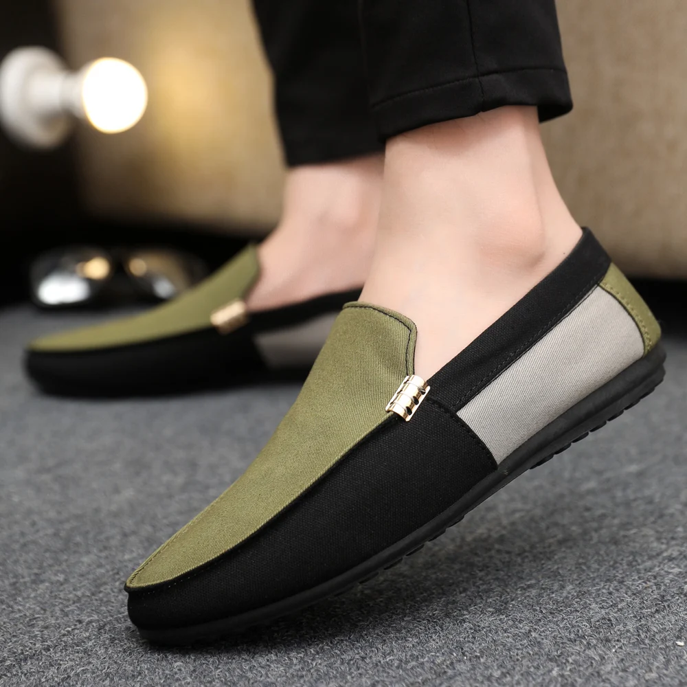 2025 Spring/Autumn New Arrivals: Fashionable Men's Shoes Large Colour Block Patchwork Loafers Versatile Stylish  Student Shoes thumbnail 6