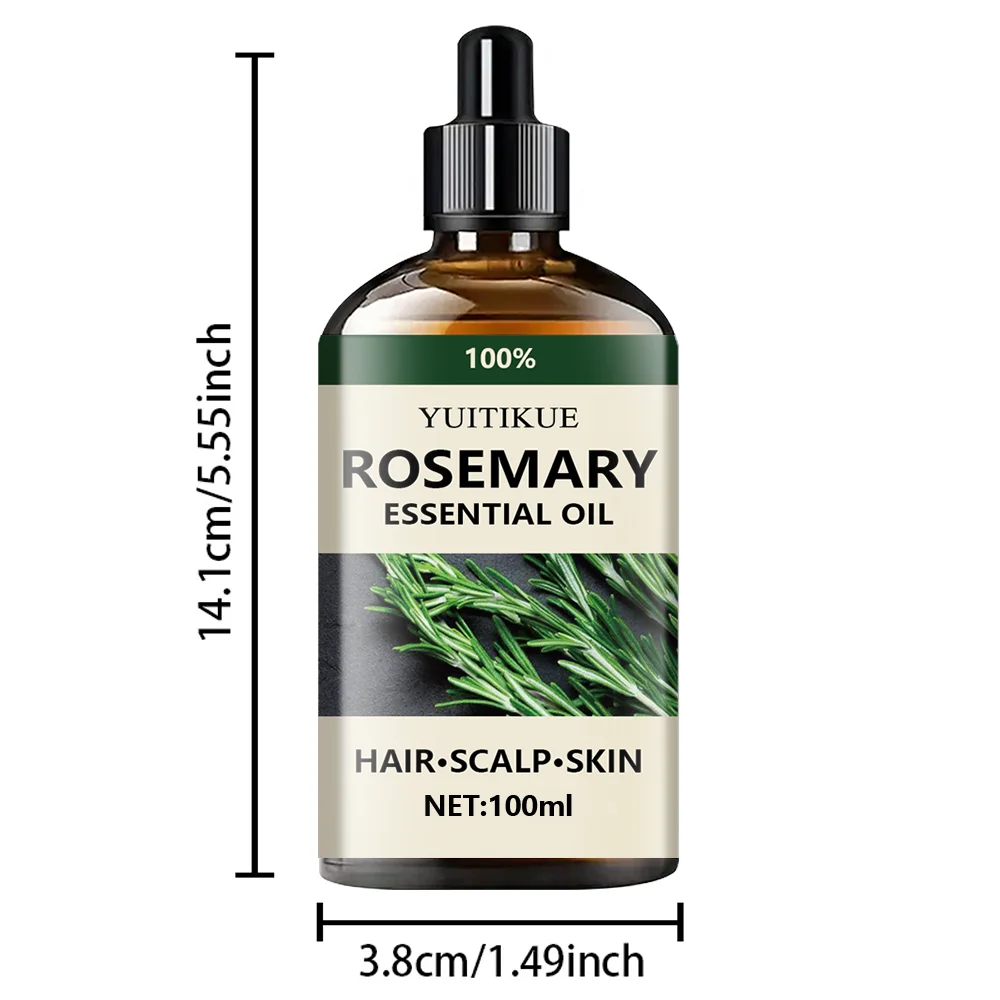 100% pure rosemary essential oil, suitable for hair, scalp, and skin, natural aromatherapy oil, nourishing and revitalizing. thumbnail 6