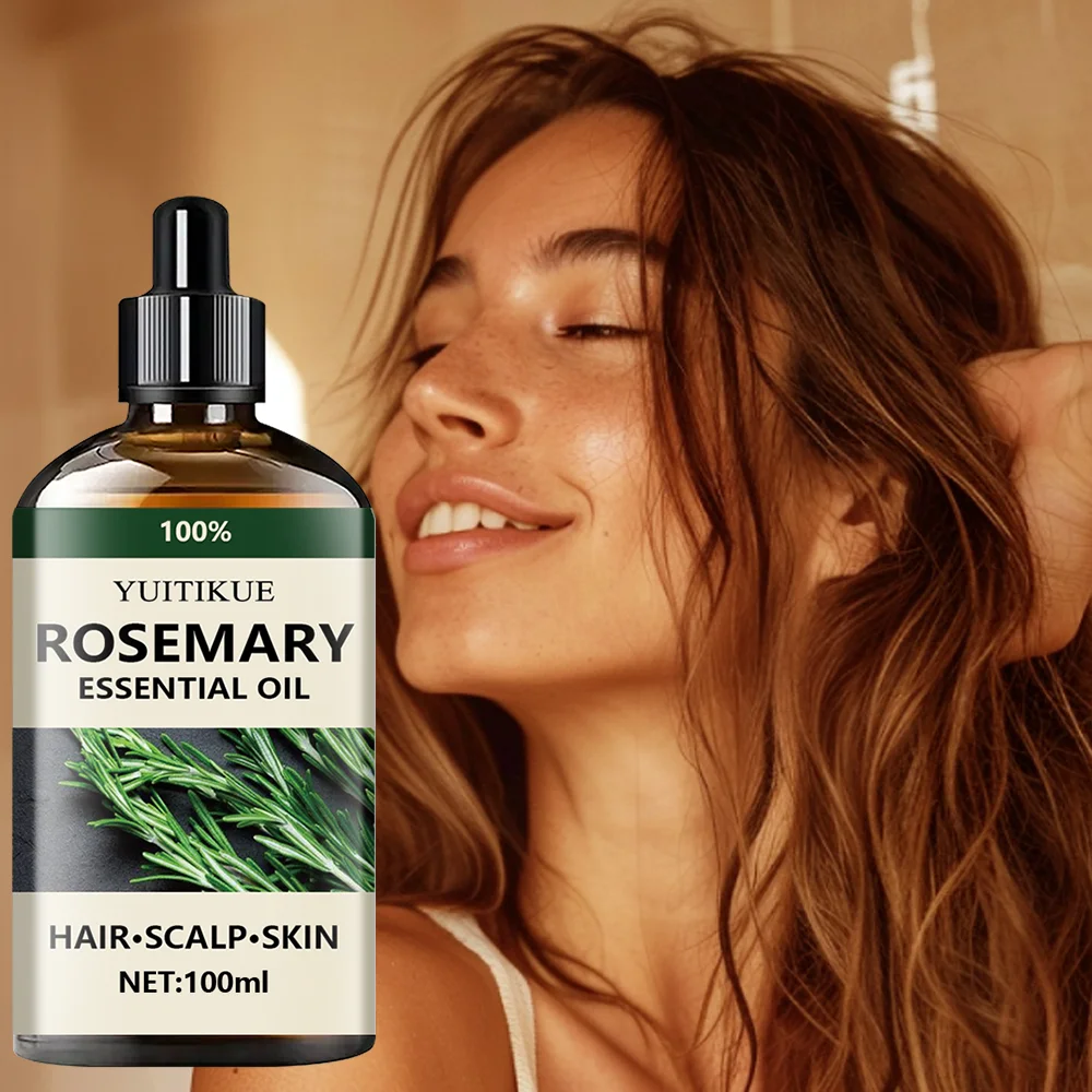 100% pure rosemary essential oil, suitable for hair, scalp, and skin, natural aromatherapy oil, nourishing and revitalizing. thumbnail 2