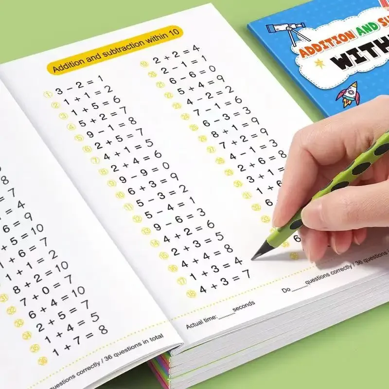Addition and Subtraction Arithmetic Exercise Book Quick Calculation Math Training Math Arithmetic Books 10-100 thumbnail 2