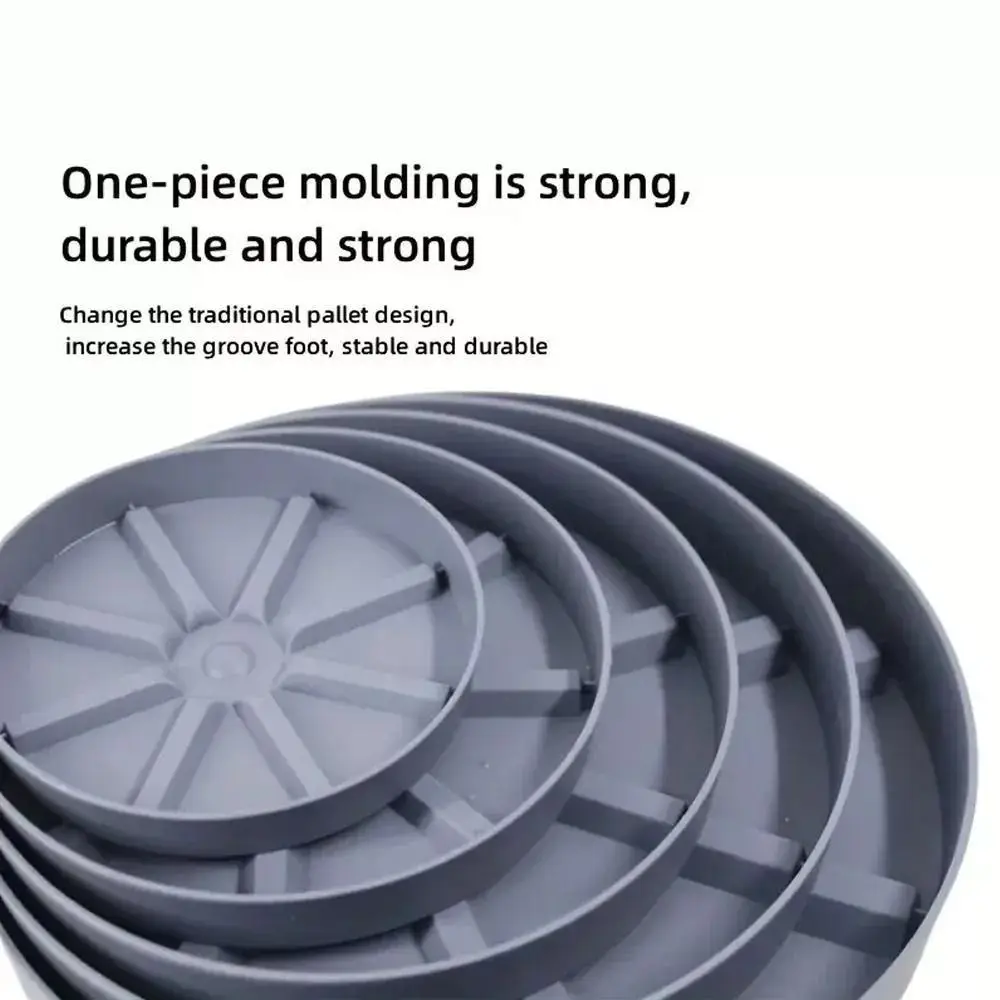 New Mobile Flowerpot Tray Plastic BreathableBase Bottom Flower Pot Stand Patio Anti Rotting Root Plant Pot Tray thumbnail 3