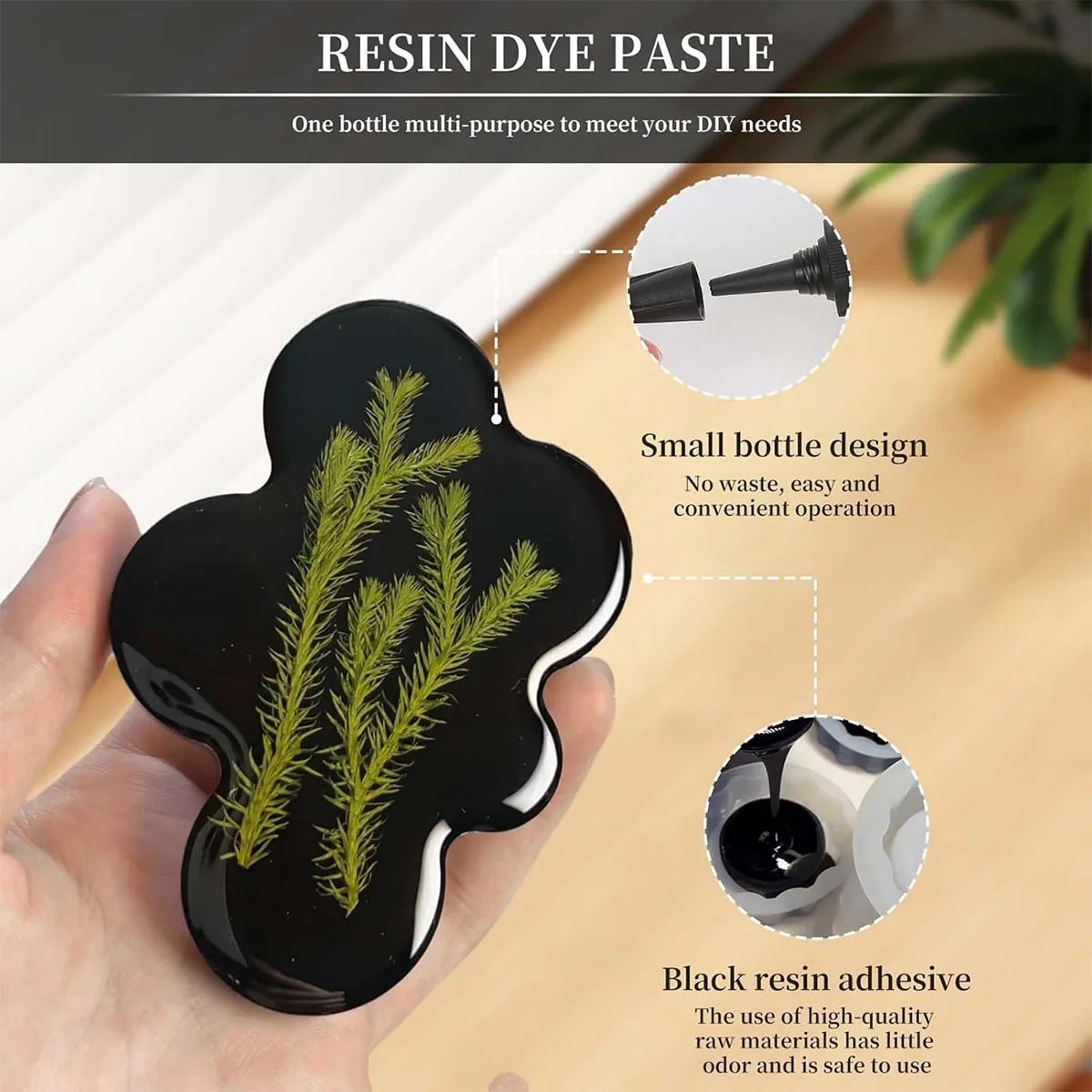 50ml/100ml high-concentrationresindyepaste (white and black), suitableforresinwaves, DIYresinart, painting, coasters and crafts thumbnail 4