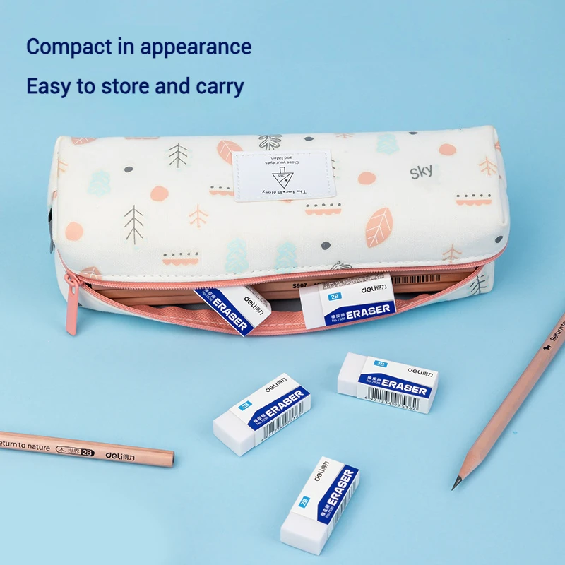 Deli Soft 2B Pencil Erasers for Kids - Mess-Free Clean Sketch Correction Office Exam Supplies thumbnail 4