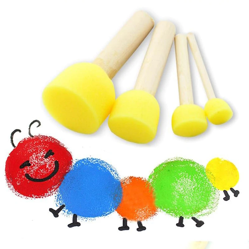 Painting Sponge Seal Brush Kit DIY Art Supplies Pigment Printing Cultural Education Drawing Props Suitable for Beginners TMZ thumbnail 2
