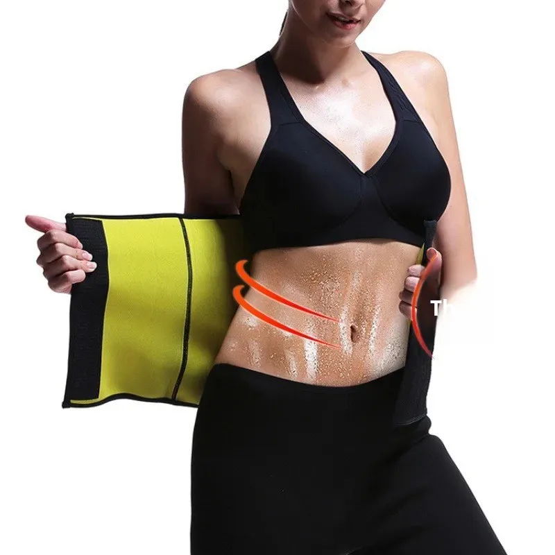 Fitness Abdomen Belt Large Size Rubber Sweat Absorbing Magic Tape Waist Trainer for Men And Women Home Comfort Underwear thumbnail 3