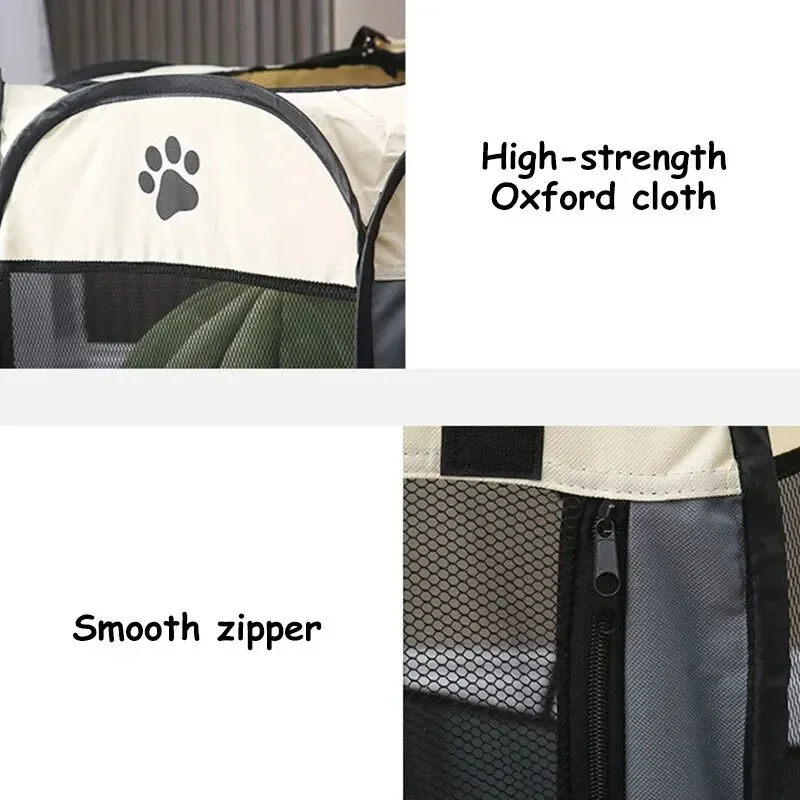 Portable Foldable Pet Tent Kennel Octagonal Fence Puppy Shelter Easy To Use Outdoor Easy Operation Large Dog Cages Cat Fences thumbnail 4