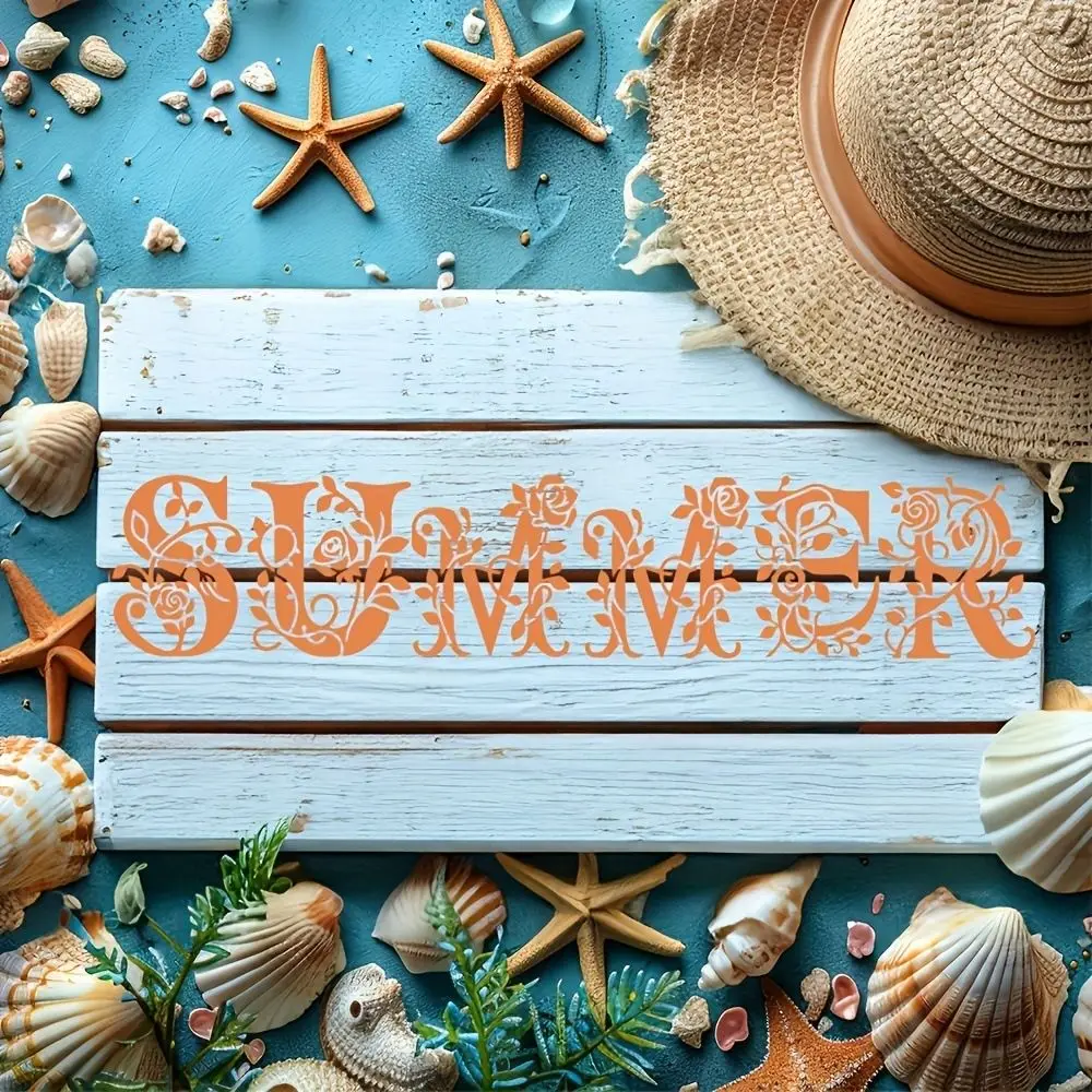 36pcs DIY Floral Alphabet Stencils Reusable Rose Letter Painting Templates Craft Supplies Hollow Graffiti Template Spray Mold thumbnail 3