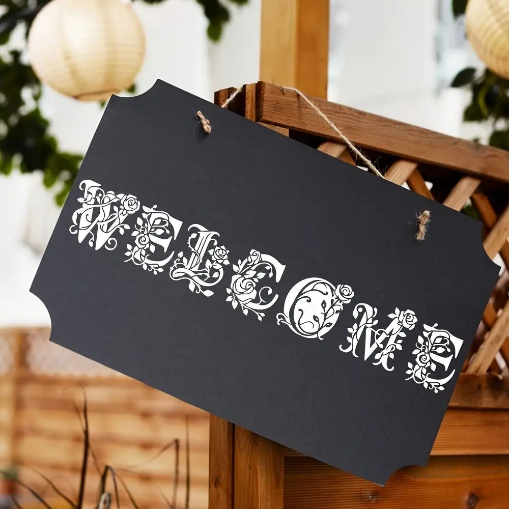 36pcs DIY Floral Alphabet Stencils Reusable Rose Letter Painting Templates Craft Supplies Hollow Graffiti Template Spray Mold thumbnail 5