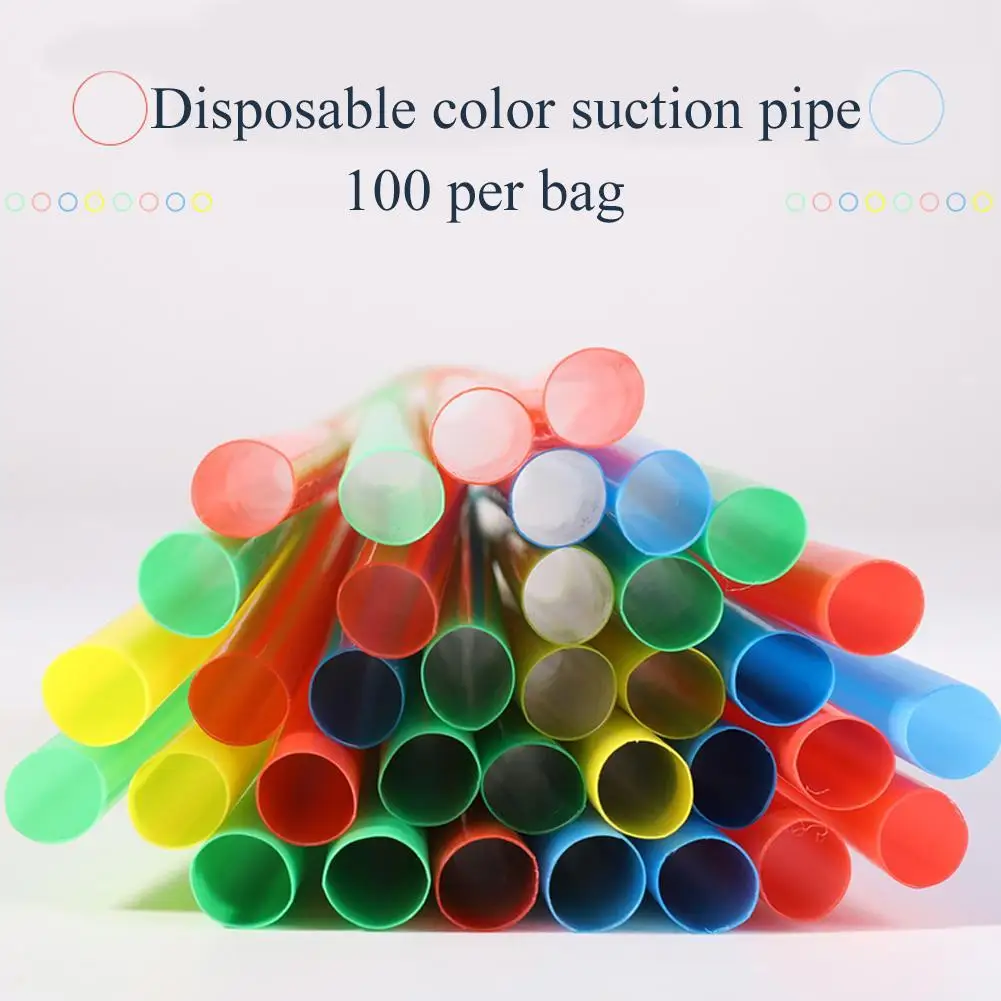 50PCS Disposable Jumbo Colored Straw Pearl Milk Tea Bubble Tea Juice Drink Beverage Drinking Straw Party Supplies 19cm thumbnail 5