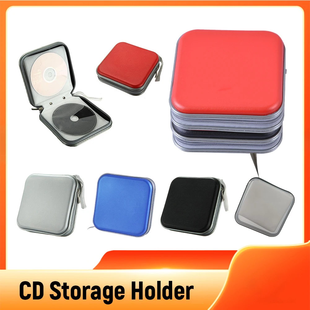 80/40Pcs Large Capacity Disc CD DVD VCD Wallet Storage Organizer Case Holder Album Box Cases with Zipper Bags CD Box Accessories thumbnail 2