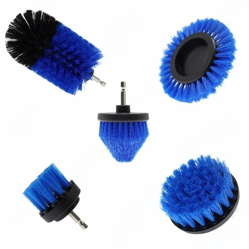 Car Wash Drill Brush Attachment Set, Cleaning Brush Tool Kit, MultiPurpose Drill Brush with Extension Pole for Floor, Automotive thumbnail 5
