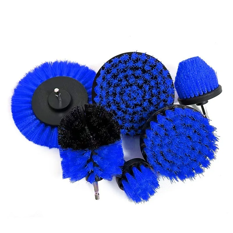 Car Wash Drill Brush Attachment Set, Cleaning Brush Tool Kit, MultiPurpose Drill Brush with Extension Pole for Floor, Automotive thumbnail 6