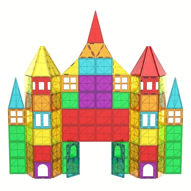 Magnetic Building Blocks Set Magnetic Tiles Magnet Sheet Construction Building Puzzle Boys Girls Children Montessori Toys Gifts