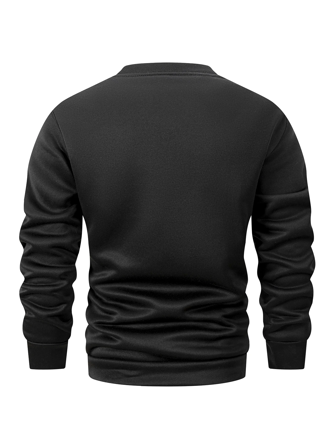 Autumn Winter Men's Fleece Lined Warm Sweatshirt Casual Pullover Men Fashion Long Sleeve Hoodies Outdoor Men's Clothing Top thumbnail 6