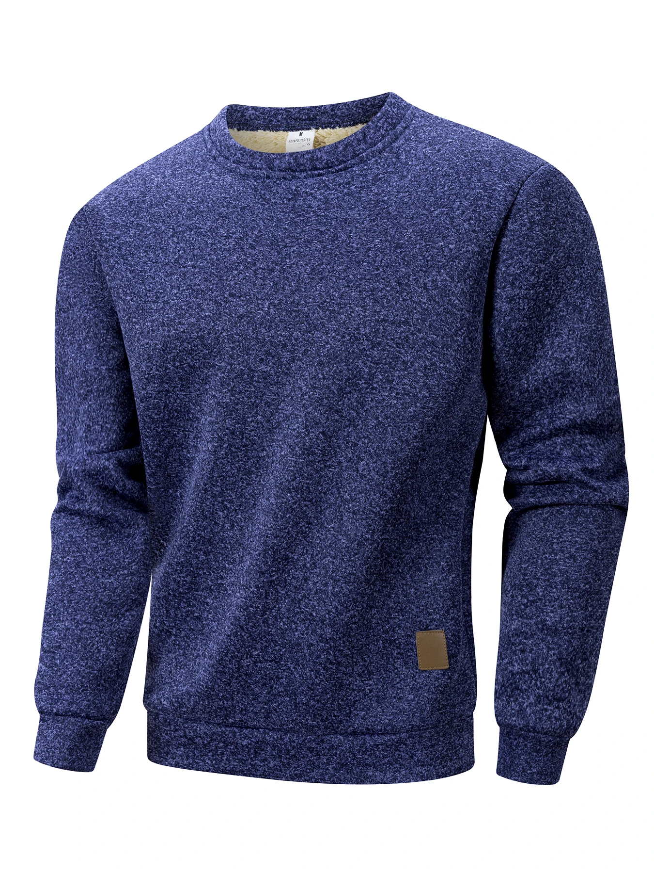 Autumn Winter Men's Fleece Lined Warm Sweatshirt Casual Pullover Men Fashion Long Sleeve Hoodies Outdoor Men's Clothing Top thumbnail 5