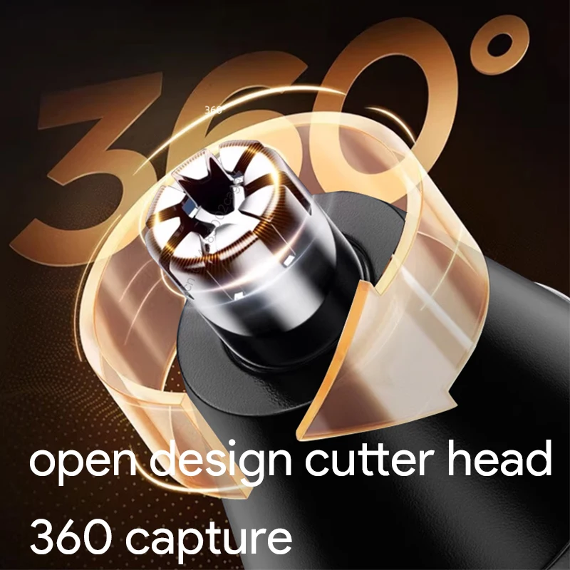 USB charging nose and ear hair trimmer portable electric nose hair clipper mini compact design fast charging For Business Trip thumbnail 3