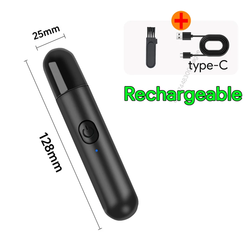 USB charging nose and ear hair trimmer portable electric nose hair clipper mini compact design fast charging For Business Trip