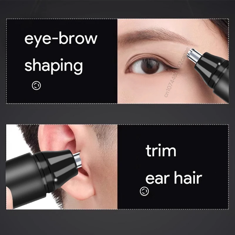 USB charging nose and ear hair trimmer portable electric nose hair clipper mini compact design fast charging For Business Trip thumbnail 4