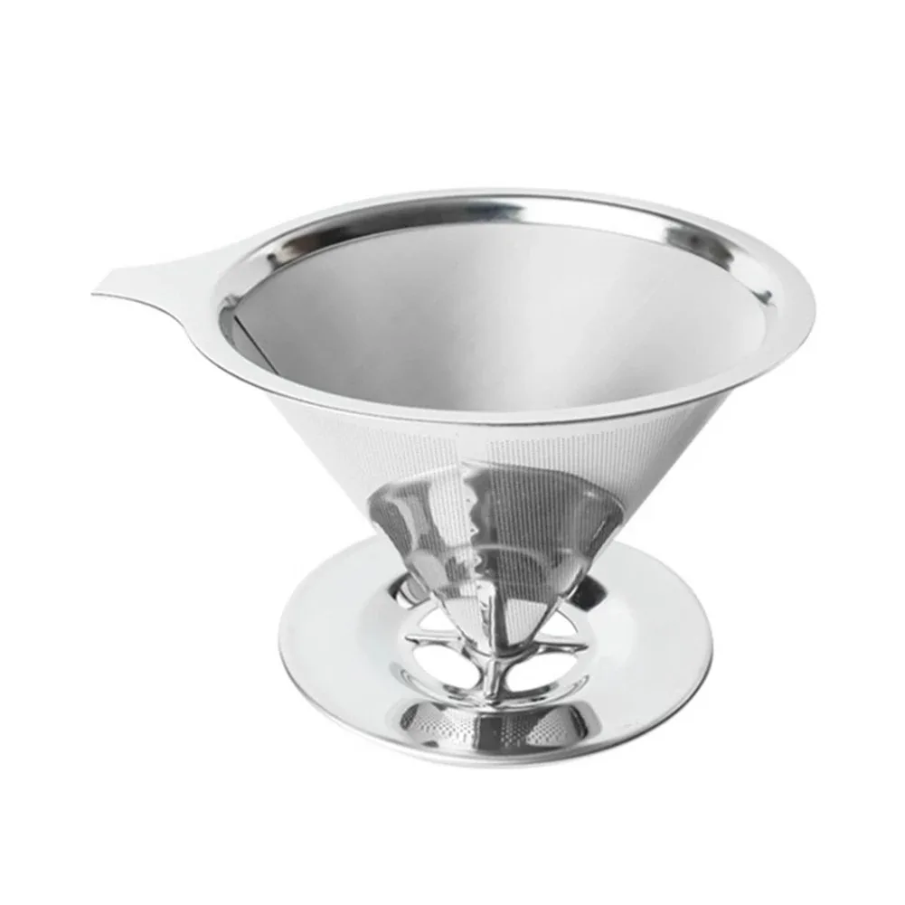 Reusable Coffee Filter Holder Double Layer Stainless Steel Coffee Tea Strainer Coffee Accessories Coffee Making Tool thumbnail 3