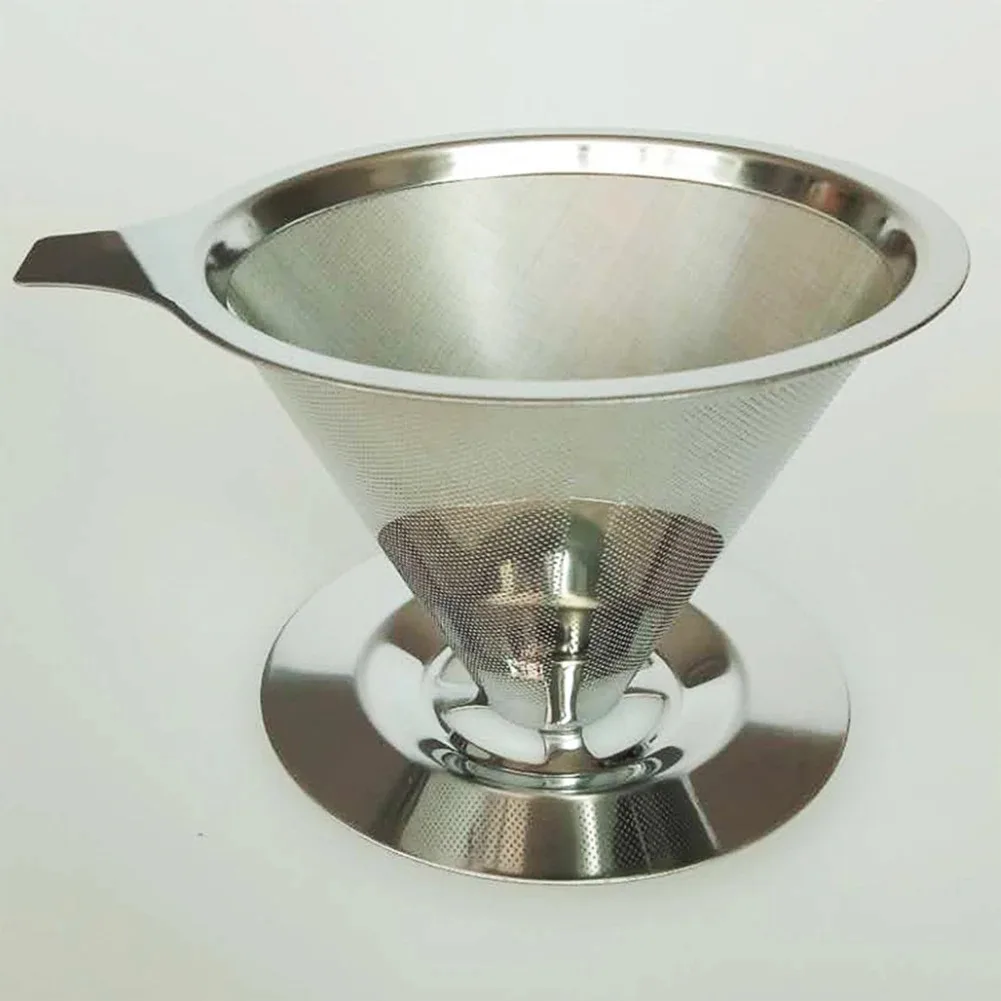 Reusable Coffee Filter Holder Double Layer Stainless Steel Coffee Tea Strainer Coffee Accessories Coffee Making Tool thumbnail 2