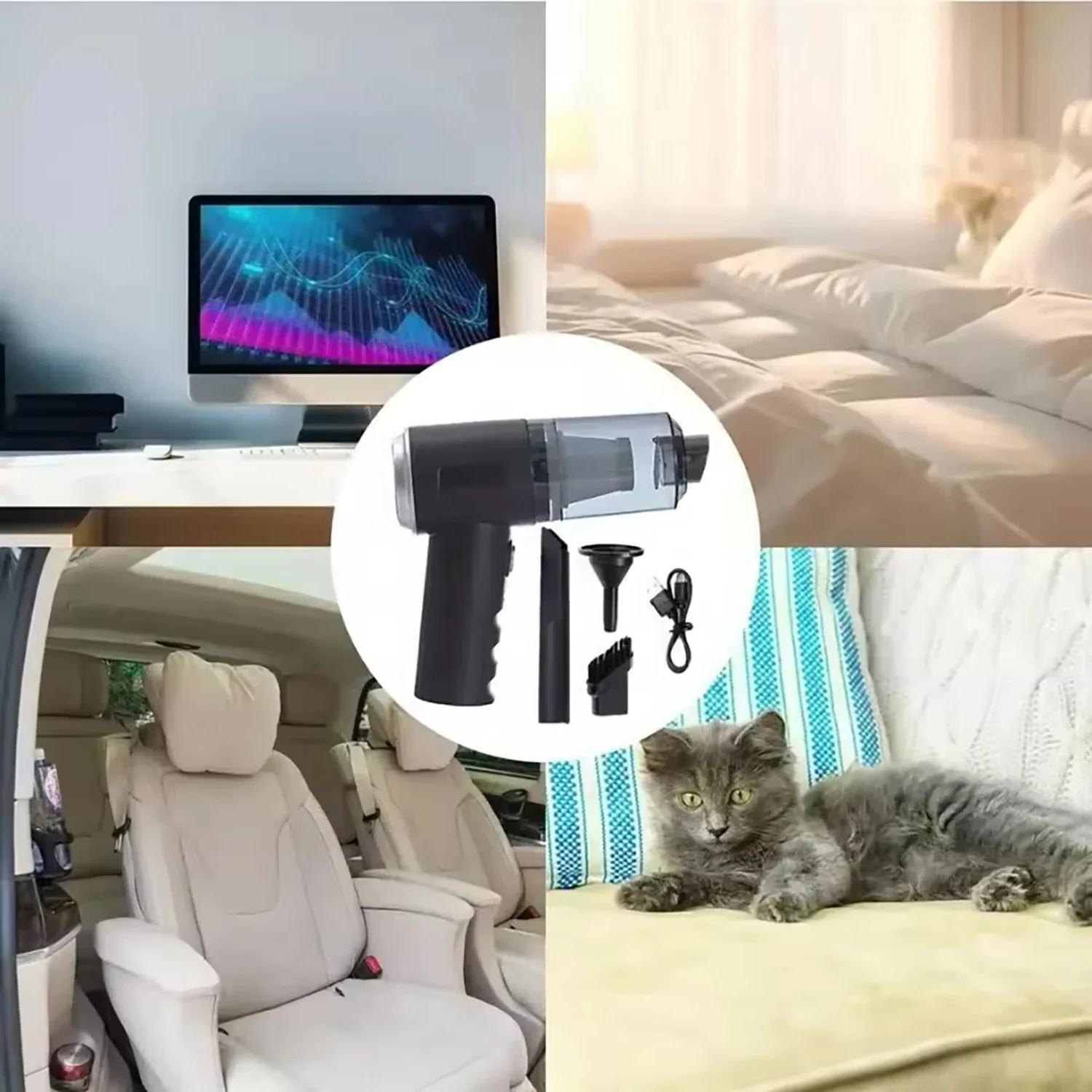 Portable Wireless Car Vacuum Cleaner Wireless Vacuum Cleaner Dual Use for Home and Car 120W High Power Powerful Vacuum Cleaner thumbnail 2