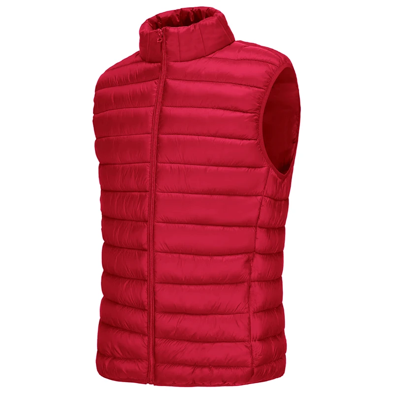 Men's Casual Vest Jackets Lightweight Sleeveless Coats Outdoor Full Zipper Outerwear Down Vest with Zip Pockets Warm Streetwear thumbnail 5