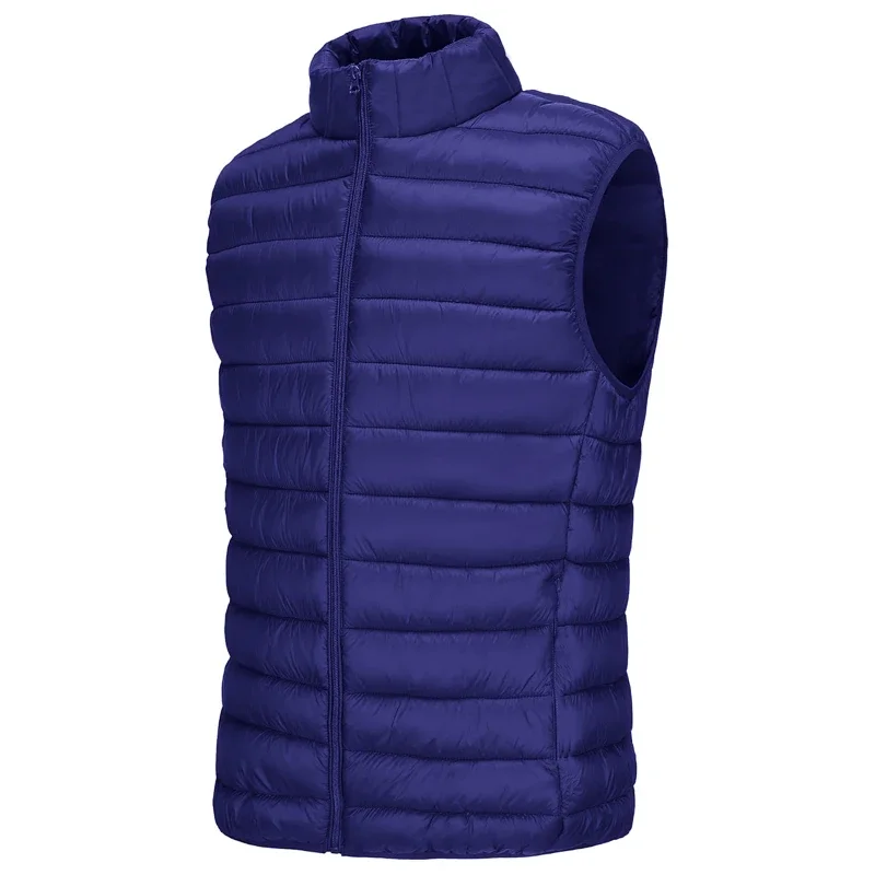 Men's Casual Vest Jackets Lightweight Sleeveless Coats Outdoor Full Zipper Outerwear Down Vest with Zip Pockets Warm Streetwear thumbnail 4