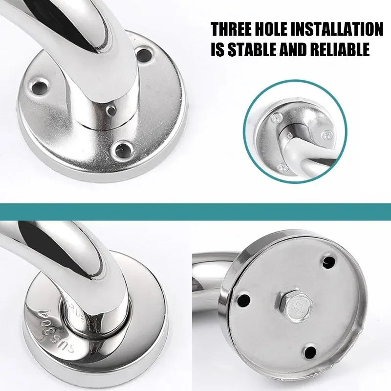 30/40/50cm Stainless Steel Grab Bars Anti-slip Safety Handrails Bathroom Toilet Shower Support Handle Multi-purpose Towel Rack thumbnail 6